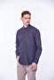 Classic Long Sleeve Winter 100% Cotton Checkered Collar Buttoned Bottom Men's Shirt with Gift Box Fs-001984 - 3
