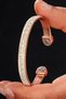 Men's and Women's Copper Bracelet - Genuine Leather Top with Greek Embroidered Magnetic Model - 2