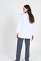Women's Jacket Length Judge Collar Doctor Nurse Teacher Apron White Coat - 3