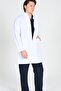 Men's Long Judge Collar Doctor Nurse Teacher Apron White Coat - 2