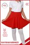 Red Skirt with Shorts High Waist School Play Show Festival Pool Sea Event Skirt with Shorts 4101