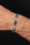 Men's Women's Copper Bracelet - Black Genuine Leather Omega Patterned Magnet Metal Box Quartz - 3