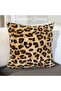 Voyage Leopard Pattern Plush Teddy Puffy Decorative Pillow Cushion Cover 43X43 Set of 2 - 5