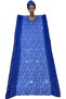 Sheila 2 Yards Chiffon With Metallic Lace (Red Colour) - 5