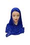 Sheila 2 Yards Chiffon With Metallic Lace (Red Colour)