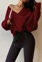 New Product Cross Detailed Oversize Knitwear Sweater 0036 - 2