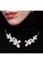 Women Multiple Collar Open Necklace Choker Wedding Evening Dress Necklace - 8