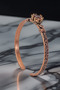 Women's Copper Bracelet - Zultanite Stone Model 2 Tree Bark Model Thin Metal Boxed Bracelet Zeolite Sand - 3