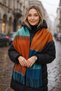 Multicolored Water Green Tasseled Women's Shawl