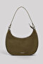 Suede Green Half Moon Handbag 242