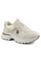 Women's Beige Low-Top Sneakers - Lightweight & Trendy Design for Everyday Wear - 3