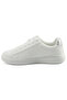 Women's White Low-Top Sneakers - Lightweight with White Sole, Comfortable Casual Shoes - 2