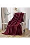 Flannel Blanket 220x240cm Burgundy - 3