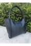 Black Rnek Large Size Soft Faux Leather Women's Shoulder Bag with Shawl Detail - 2
