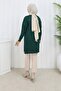 Buttoned Long Mercerized Cardigan N3176 Emerald Green - 5