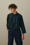 Multi Pleated Jacket Dark Green - 3