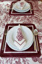 14 Piece French Country Pattern Tablecloth Set Cocktail Napkin Placemat Set Dowry Case Gift - 3