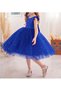 Girl's Pearls Ruffle Sleeve Dress Graduation Birthday Special Occasion Evening Dress - 2