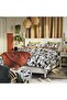 Single Duvet Cover Set, White-Black-Brown, 150X200/50X60 cm