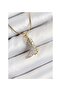 Women's Steel Zircon Stone Boot Necklace - 3