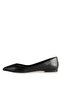 Black Pointed Toe Ballerina Shoes - 4
