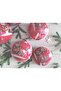 6-Piece Fuchsia Cute Ball Christmas Tree Ornament Decorative Pine Tree Ornaments with Deer and Santa Claus Figures (7 cm) - 4