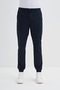 Jogger Gabardine Pants with Lace-Up Waist, Pockets, Elasticated Legs 0004