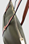 Velie Parachute Fabric Striped Shopper Bag Khaki-Tan - 5