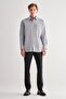Black Hard Collar Long Sleeve Pocket Comfort Fit Classic Shirt 1004255163 - 2