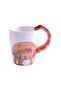Animals 3D Ceramic Dinosaur Character Design Ceramic Drinkware Milk Cups, (Long Neck)