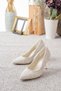 Diva Pearl-Detail Bridal Shoes Women's Stiletto Shoes - 3