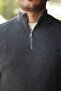 OVERSIZE SWEATER WITH SEMI ZIPPER - 3