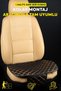 Ergonomic, Orthopedic, Faux Leather Quilted Luxury Lacasa Car Seat Cover-Cushion (Set of 3) - 4