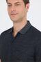 Black Short Sleeve Polo Neck Pocket Classic Standard Size T-Shirt 1011250172 - 4