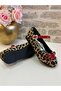 Leopard Feather Shiny Stone Ballerinas - 4