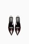 G63 120 Exotic Burgundy Vegan Leather, Slingback Stiletto - 4