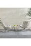Vistara 3 Pc Swivel Chair Bistro Set| 1+2 Seater Table & Chairs| Modern Light Grey Garden Furniture - 2