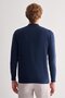 Indigo Half Turtleneck Pocketless Comfort Fit Classic Wool Knitwear Sweater 1012255001 - 5