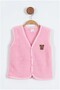 Baby Plush Vest with Teddy Bear Emblem on the Front with Velcro Fasteners