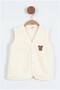 Baby Plush Vest with Teddy Bear Emblem on the Front with Velcro Fasteners