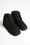 Black Suede Women's Boots – Wool Inside, Heribo, Furry, Thin Sole, Lace-Up, Warm - 4