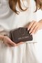 Polo of Colors Cream Brown Women's Bag Wallet Set with Lid and Long Shoulder Strap - 5