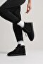 Black Suede Women's Boots – Wool Inside, Heribo, Furry, Thin Sole, Lace-Up, Warm