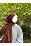 شال قطني من قماش الكراش باللون البني النحاسي
