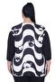 Plus Size Cat Print V-Neck Capri Sleeve Blouse - 3
