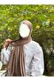 شال قطني من نوع كراش بلون بني ترابي - 3
