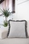 Ruffled Gray Throw Pillow Cover Decorative Bohemian Soft Sofa Back Cushion Gift Christmas 45X45 - 3