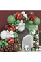 Coffee Green White Rose Chrome Balloon Chain Set 103 Pieces Jumbo Included