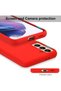 Protective case compatible with Samsung S21 5G Liquid Silicone Case Red - 3