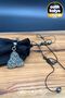 Triquetra Celtic Symbol Necklace – Hematite Natural Stone 60+15 cm Adjustable Unisex Steel Necklace